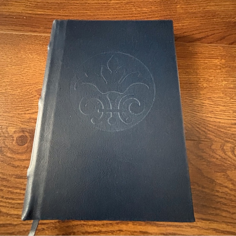 Embossed Leather-Look Navy Journal